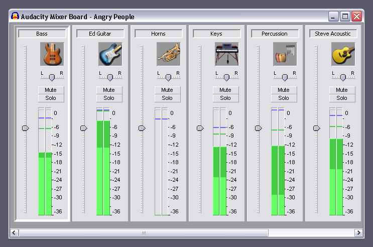 Mixer Board window