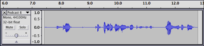 A normal audio track when the envelope tool is not selected