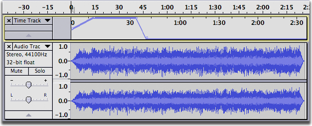 Time track and audio track