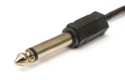 A picture of a 1/4" mono plug