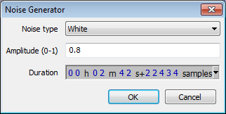 Noise generator dialog