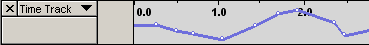 Time Track showing the warp line and control points