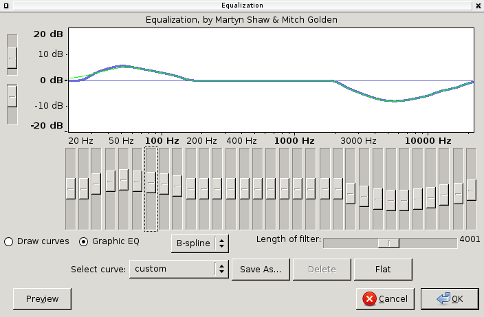 GraphicEQ mode running on Linux