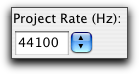 The Project Rate Selection Bar