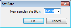 Set sample rate dialog