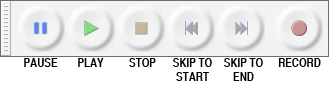 Control Toolbar showing default "ergonomic" layout of buttons, annotated