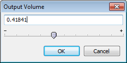 input volume adjustment window