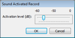 Sound Activation level dialog